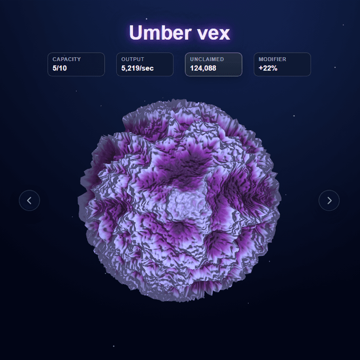 Planet gameplay view